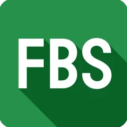 Логотип брокера FBS — программа кэшбэка на форекс